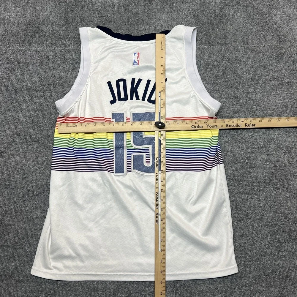 Denver Nuggets Jersey Mens 44 White NBA Nikola Jokic 15 Nike City Edition